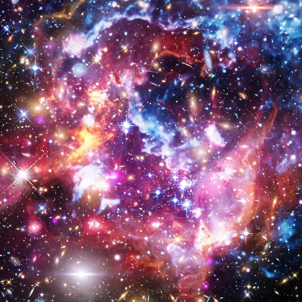 Galaktyka, Mgławica i gaz. Elementy tego obrazu dostarczone przez — Zdjęcie stockowe