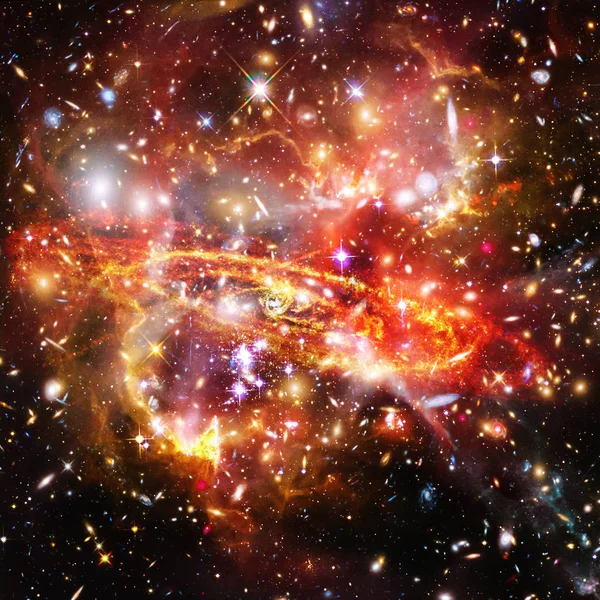 Galaksi ve yıldızlar. Nasa tarafından döşenmiş bu görüntünün unsurları. — Stok fotoğraf
