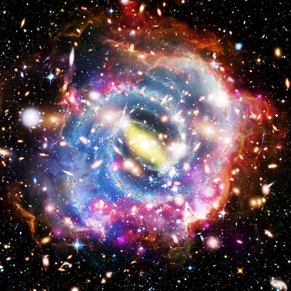 Glaxies i Mgławica w głębokiej przestrzeni. Gromada gwiazd. Elementy — Zdjęcie stockowe