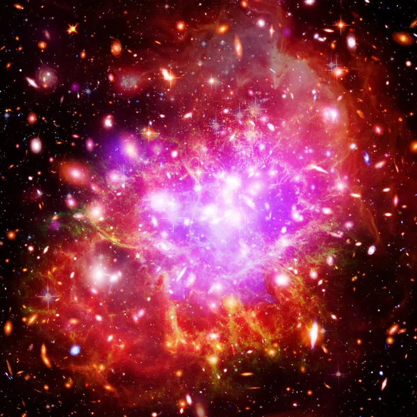 Cosmic galaxy background. Stars and cosmic gas.The elements of t — Stock Photo, Image