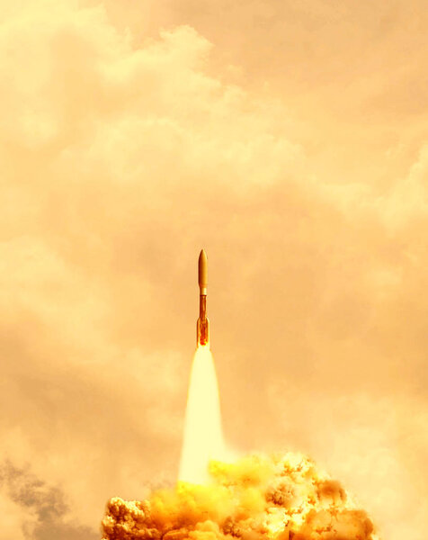 Ракета. Элементы этого изображения предоставлены НАСА
.