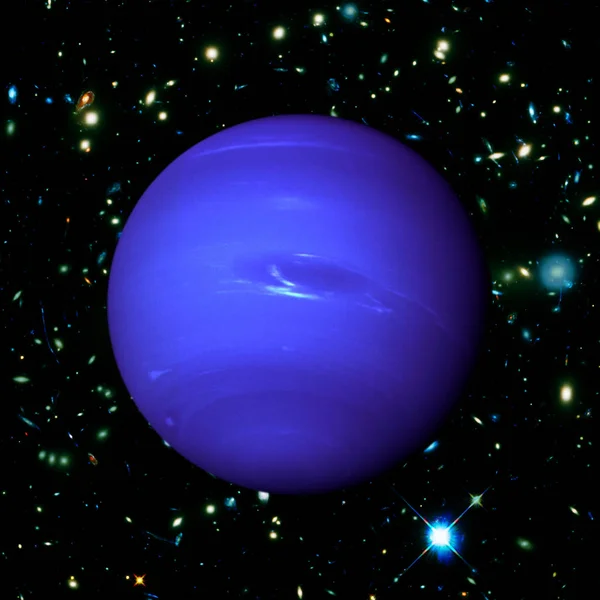 Neptun. Planeta sluneční soustavy. Osmá planeta. Prvky — Stock fotografie