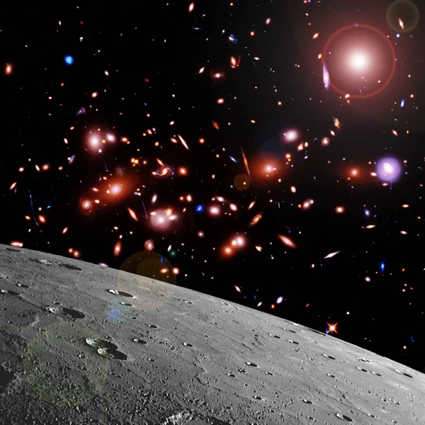 Planeta rocoso y el universo. Los elementos de esta imagen furnis — Foto de Stock