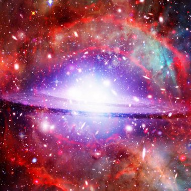 Kozmik galaksi arka planı. Yıldızlar ve kozmik gaz. t elemanları