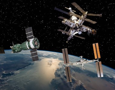 Uzay gemileri. Bilim teması. Bu görüntünün elemanları f