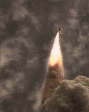 Uçan roket. Nasa tarafından döşenmiş bu görüntünün unsurları.