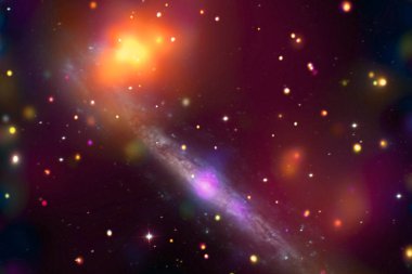 Uzaydaki yıldız alanı bir nebula ve gaz tıkanıklığı. Elementler