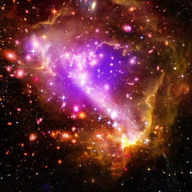 Galaksi ve ışık. Nasa tarafından döşenmiş bu görüntünün unsurları.