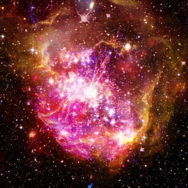 Galaksi ve ışık. Nasa tarafından döşenmiş bu görüntünün unsurları.