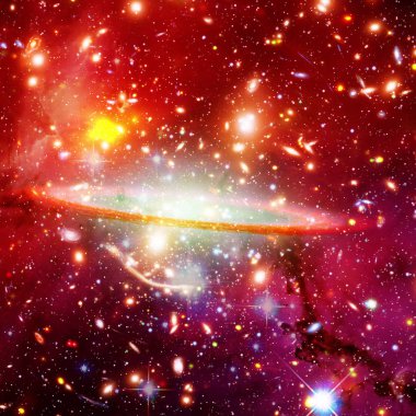 Uzay ve galaksi. Nasa tarafından döşenmiş bu görüntünün unsurları.