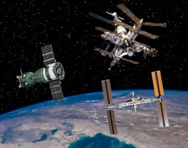 Uzay gemileri. Bilim teması. Bu görüntünün elemanları f