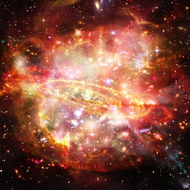 Galaksi ve yıldızlar. Nasa tarafından döşenmiş bu görüntünün unsurları.