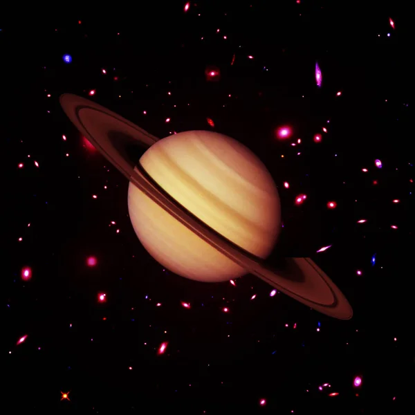 Saturno e le stelle. Gli elementi di questa immagine forniti dalla NASA . — Foto Stock