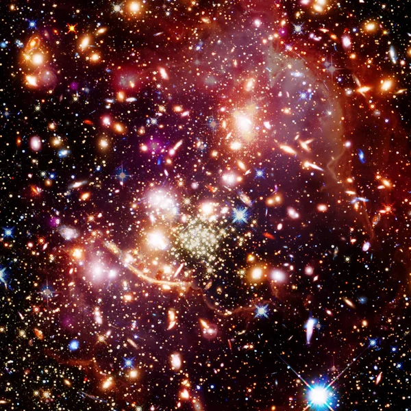 Kozmik galaksi arka planı. Yıldızlar ve kozmik gaz. t elemanları — Stok fotoğraf