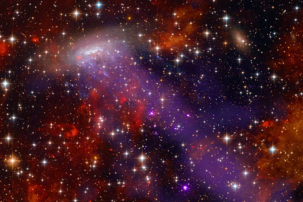 Hvězdicové pole ve vesmíru a mlhoviny a plynová zácpy. Prvky — Stock fotografie