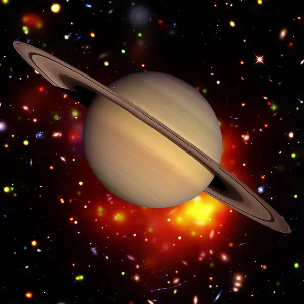 Saturnus, zonnestelsel. De elementen van deze afbeelding ingericht door na — Stockfoto