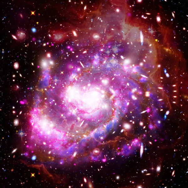 Фон космической галактики. Звезды и космический газ. — стоковое фото