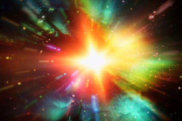 Abstrakter Hintergrund der Lichtexplosion. Starburst. Sonnenstrahlen. die — Stockfoto