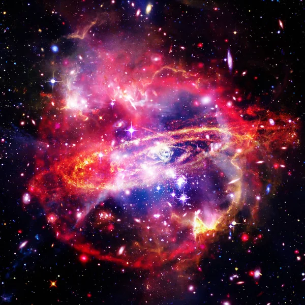 Fondo espacial con colorida nebulosa Galaxy Cloud. Los elementos —  Fotos de Stock