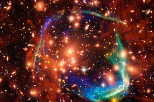 Starfield, galaxer och facklor. De delar av denna bild TUN — Stockfoto