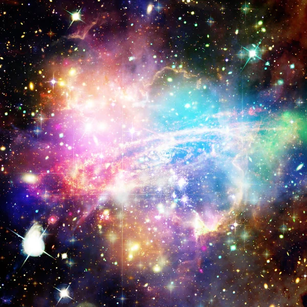 Space háttér színes Galaxy Cloud Nebula. Az elemek — Stock Fotó
