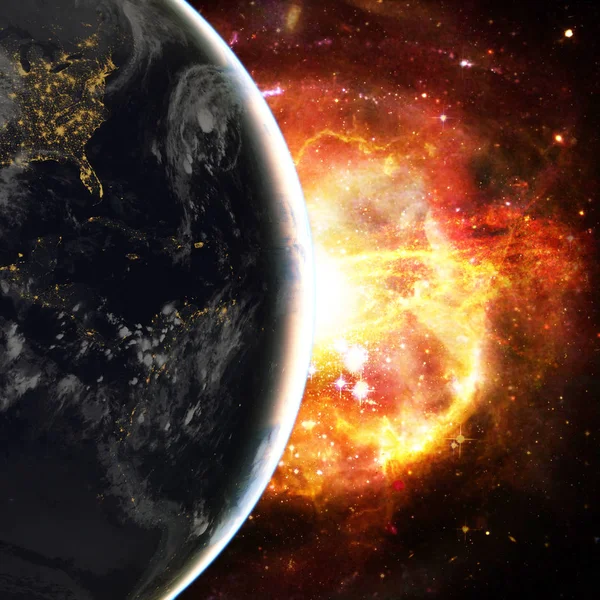 Föld és a világűr. Elemeit a kép által szolgáltatott NASA. — Stock Fotó