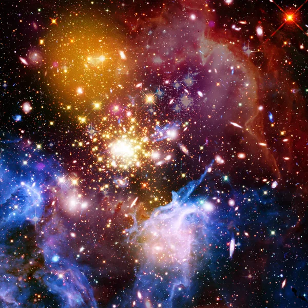 Фон космической галактики. Звезды и космический газ. — стоковое фото