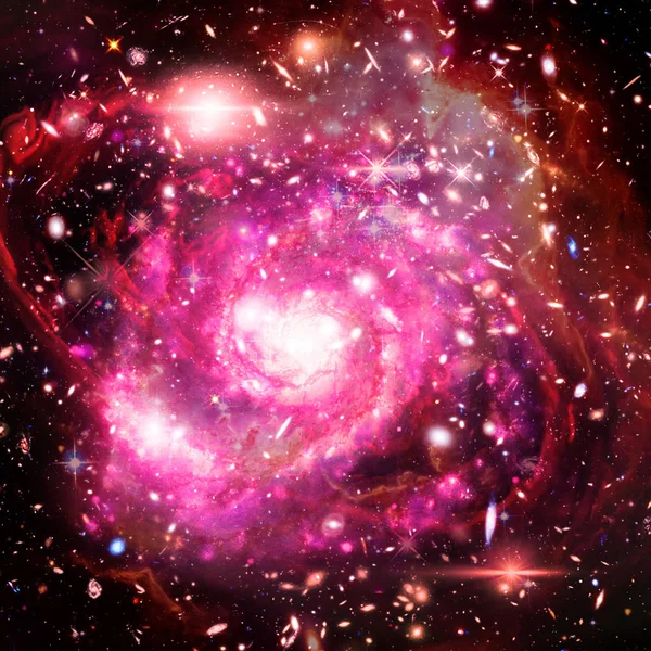 Kosmisk galax bakgrund. Stjärnor och kosmisk gas. Elementen i t — Stockfoto