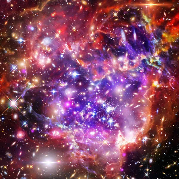 Galax, nebulosa och gas. De delar av denna bild som — Stockfoto