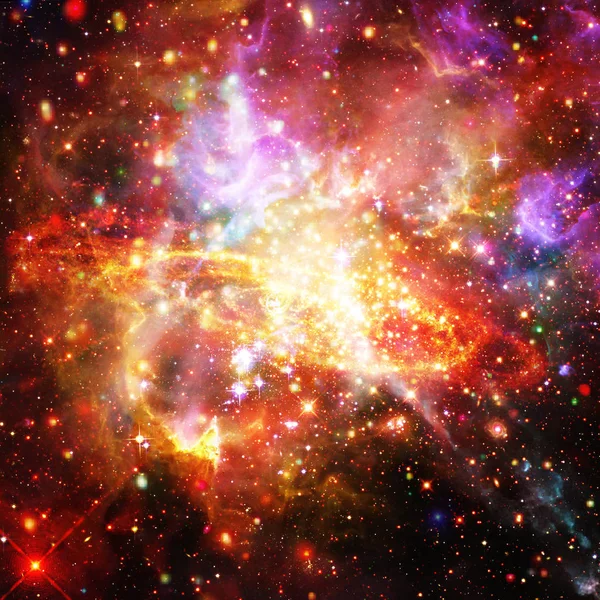 Galaksi ve yıldızlar. Nasa tarafından döşenmiş bu görüntünün unsurları.