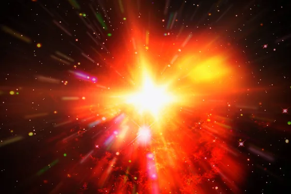 Abstrakt bakgrund av ljus explosion. Starburst. Solstrålar. Den — Stockfoto