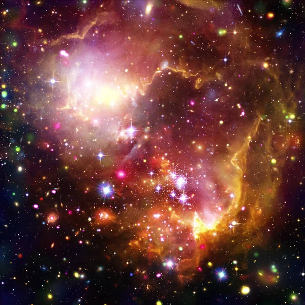 Galaxie et lumière. Les éléments de cette image fournis par la NASA . — Photo