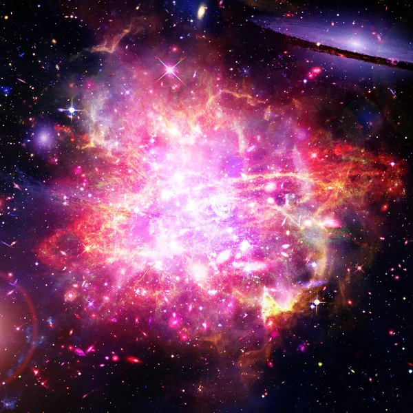 Fundo Espacial com Nebulosa Colorida da Nuvem da Galáxia. Os elementos — Fotografia de Stock
