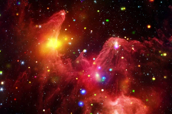 Star cluster and galaxy. The elements of this image furnished by