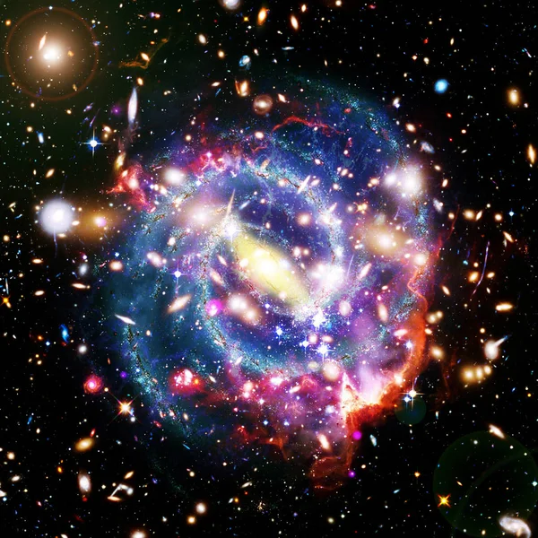 Glaxie şi nebuloasă în spaţiu. Steaua cluster. Elementele de — Fotografie, imagine de stoc