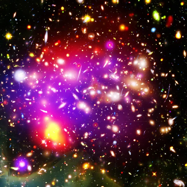 Glaxies och nebulosa i rymden. Stjärnhop. De delar av — Stockfoto
