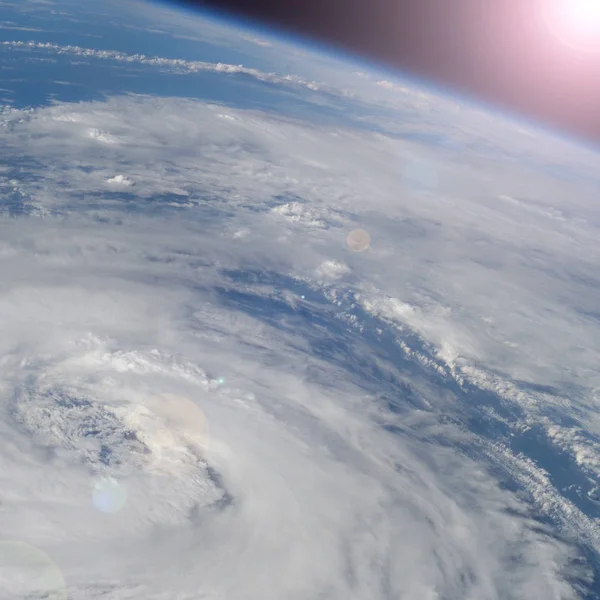 Hurricane from space. On earth. The elements of this image furni