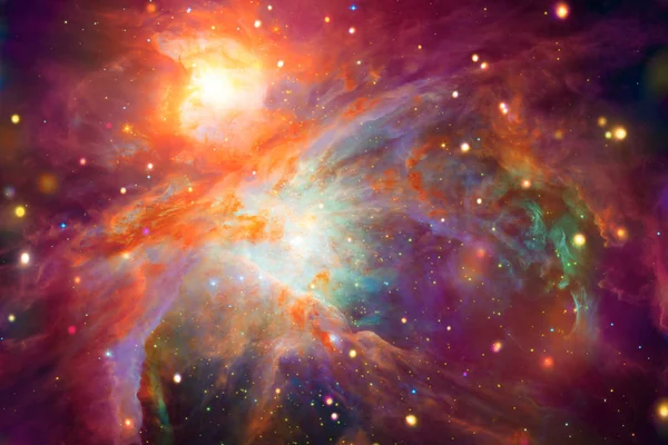 Stjärnfält i rymden en nebulosor och en gas överbelastning. Elementen — Stockfoto