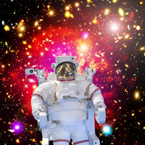 Astronaut and space, galaxies and stars. The elements of this im — Stock Photo, Image