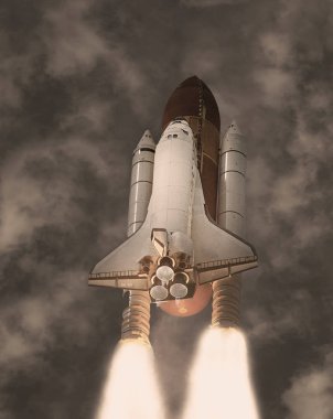 Uçan roket. Nasa tarafından döşenmiş bu görüntünün unsurları.