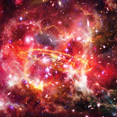 Galaksi ve yıldızlar. Nasa tarafından döşenmiş bu görüntünün unsurları.