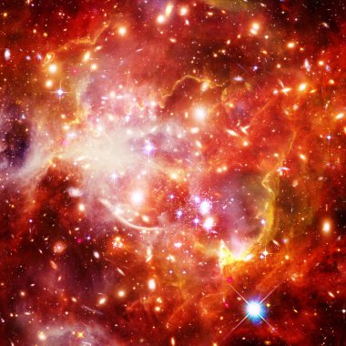 Galaksi ve ışık. Nasa tarafından döşenmiş bu görüntünün unsurları.