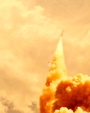 Roket. Nasa tarafından döşenmiş bu görüntünün unsurları.
