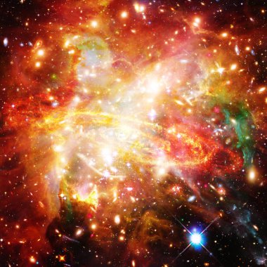 Galaksi ve yıldızlar. Nasa tarafından döşenmiş bu görüntünün unsurları.