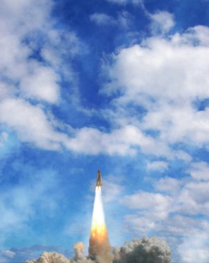 Roket uzay gemisi. Nasa tarafından döşenmiş bu görüntünün unsurları.