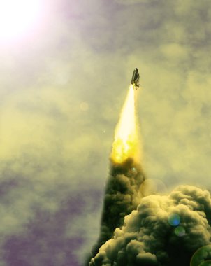 Roket kalkışı. Nasa tarafından döşenmiş bu görüntünün unsurları.