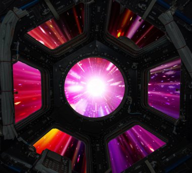 Starburst ile canlı renkli arka plan. Soyut radyal çizgiler