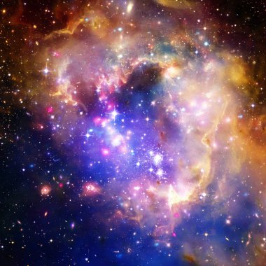 Galaksi ve ışık. Nasa tarafından döşenmiş bu görüntünün unsurları.