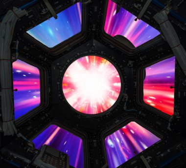 Starburst ile canlı renkli arka plan. Soyut radyal çizgiler