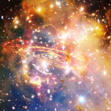 Galaksi ve yıldızlar. Nasa tarafından döşenmiş bu görüntünün unsurları.